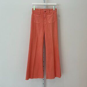 MOTHER PINK PATCH POCKET ROLLER SKIMP FLARE JEANS SIZE 26 NWOTS!